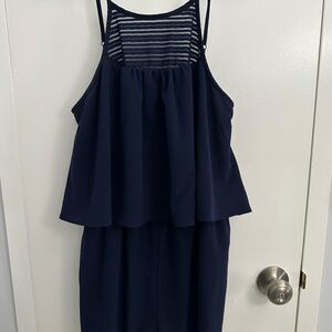 Navy Blue Women's Romper